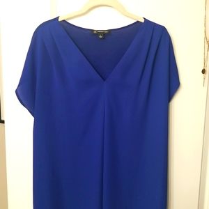 INC vneck Beautiful Blue Blouse Size Large.